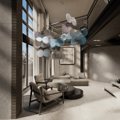 Nimbus Clouds Iridescent Disc Chandelier