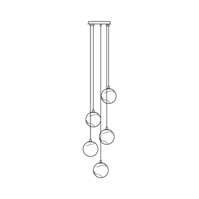 LUX Alabaster Cluster Chandelier Staircase