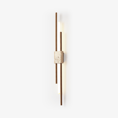 Eden Terra   Travertine  Wood  Walnut Wall Light