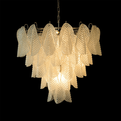 Prelit Glass Teardrop Chandelier