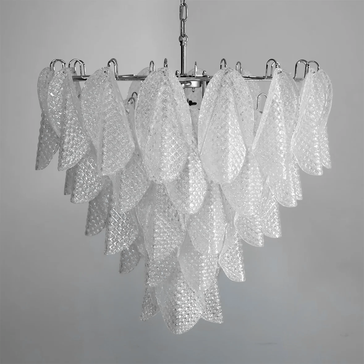 Prelit Glass Teardrop Chandelier