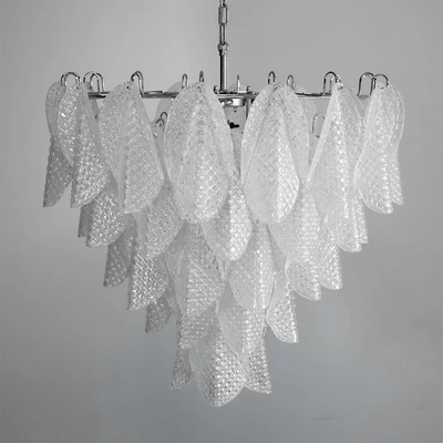 Prelit Glass Teardrop Chandelier