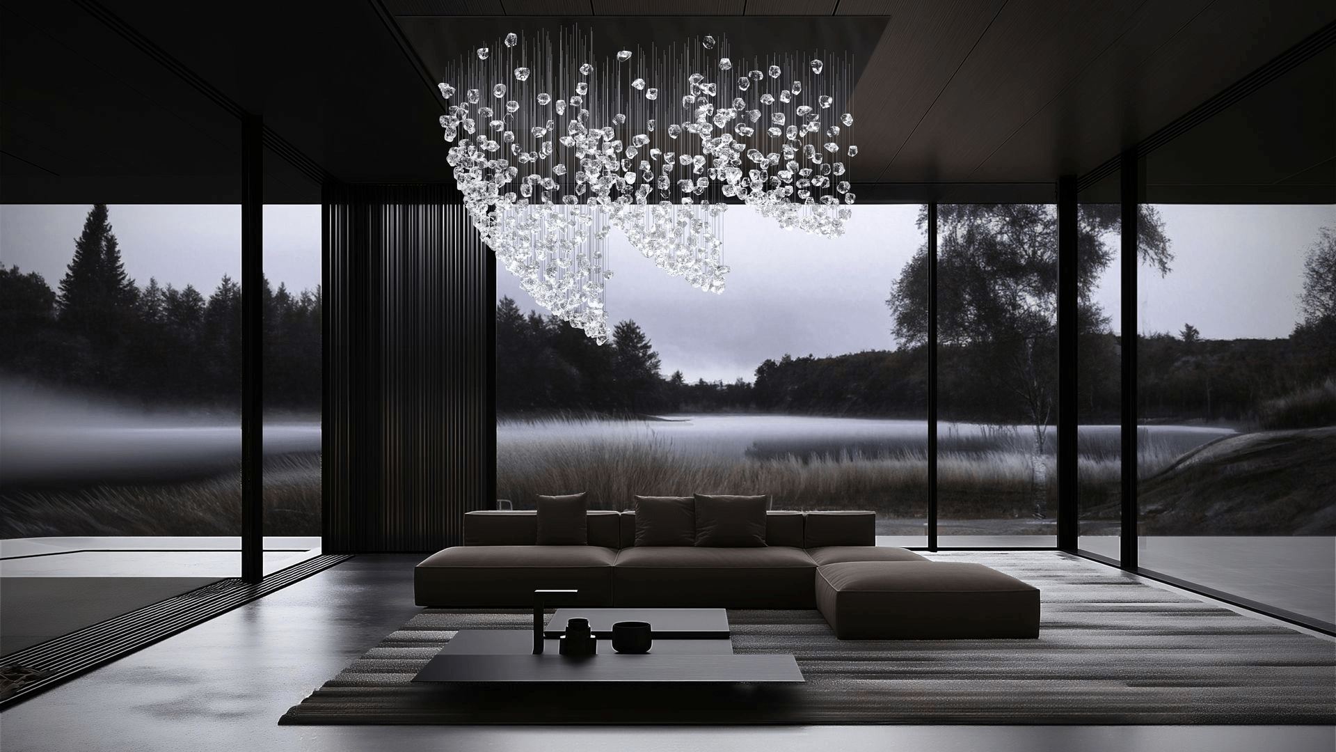 Elmsley Raw Crystal Chandelier