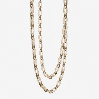 Vesta Chain Link Gold Alabaster Luxury Chandelier Foyer Staircase