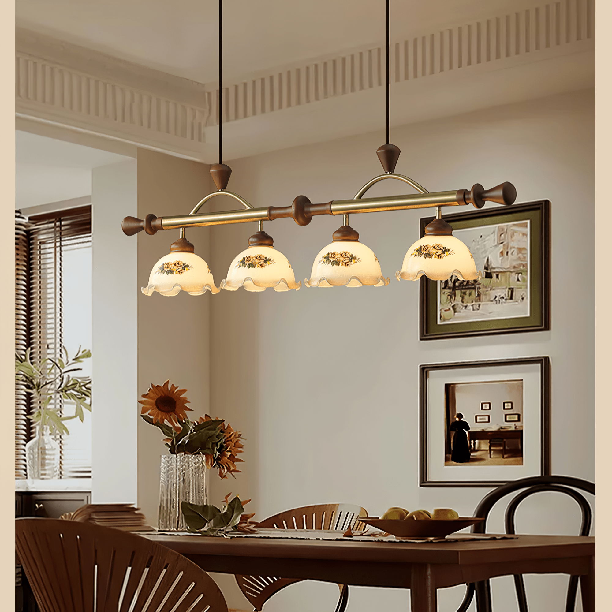 Valcrest Floral Patterned Multi Pendant Light
