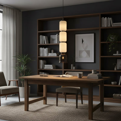 Calveris Textured Layered Glass Pendant Light
