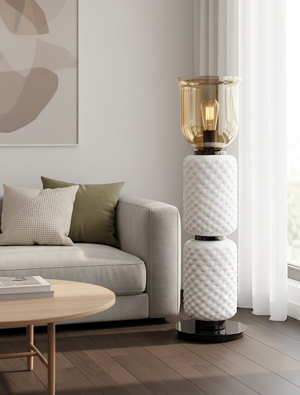 Zephiron Textured Layered Glass table Light