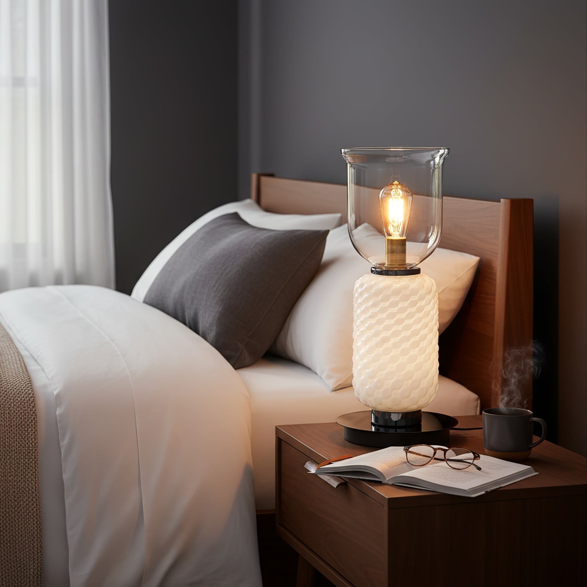 Zephiron Textured Layered Glass table Light