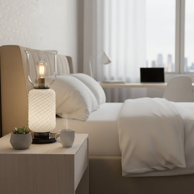 Zephiron Textured Layered Glass table Light