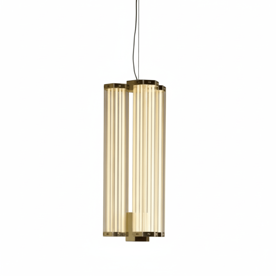 Hexagonal Glass Pendant Lamp