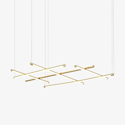 Caelian Geometric Linear Grid Pendant Lamp