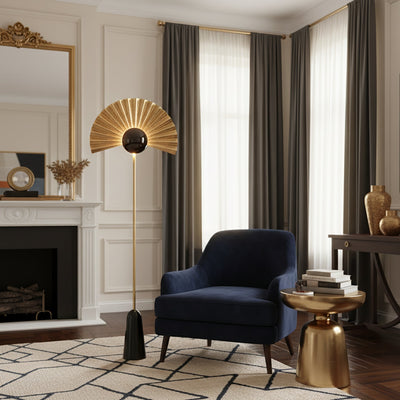 Solvaar Gilded Fan Floor Lamp