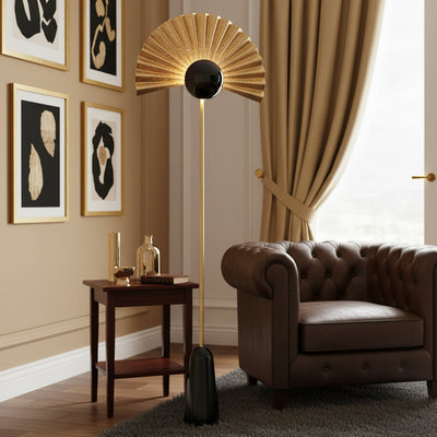 Solvaar Gilded Fan Floor Lamp
