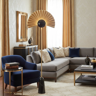 Solvaar Gilded Fan Floor Lamp