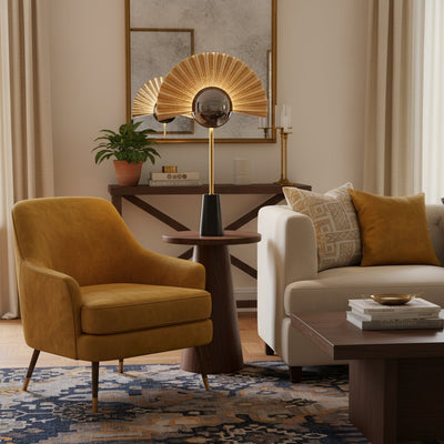 Virelune Gilded Fan Table Lamp