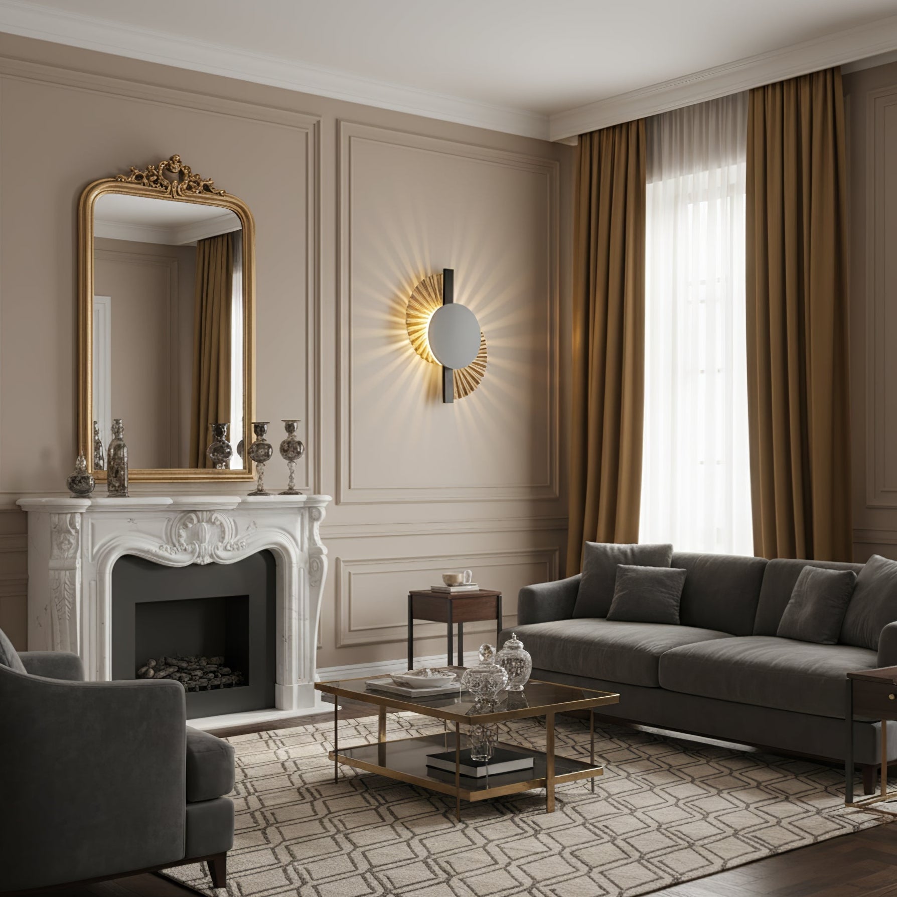 Arbordale Gilded Fan Wall Lamp