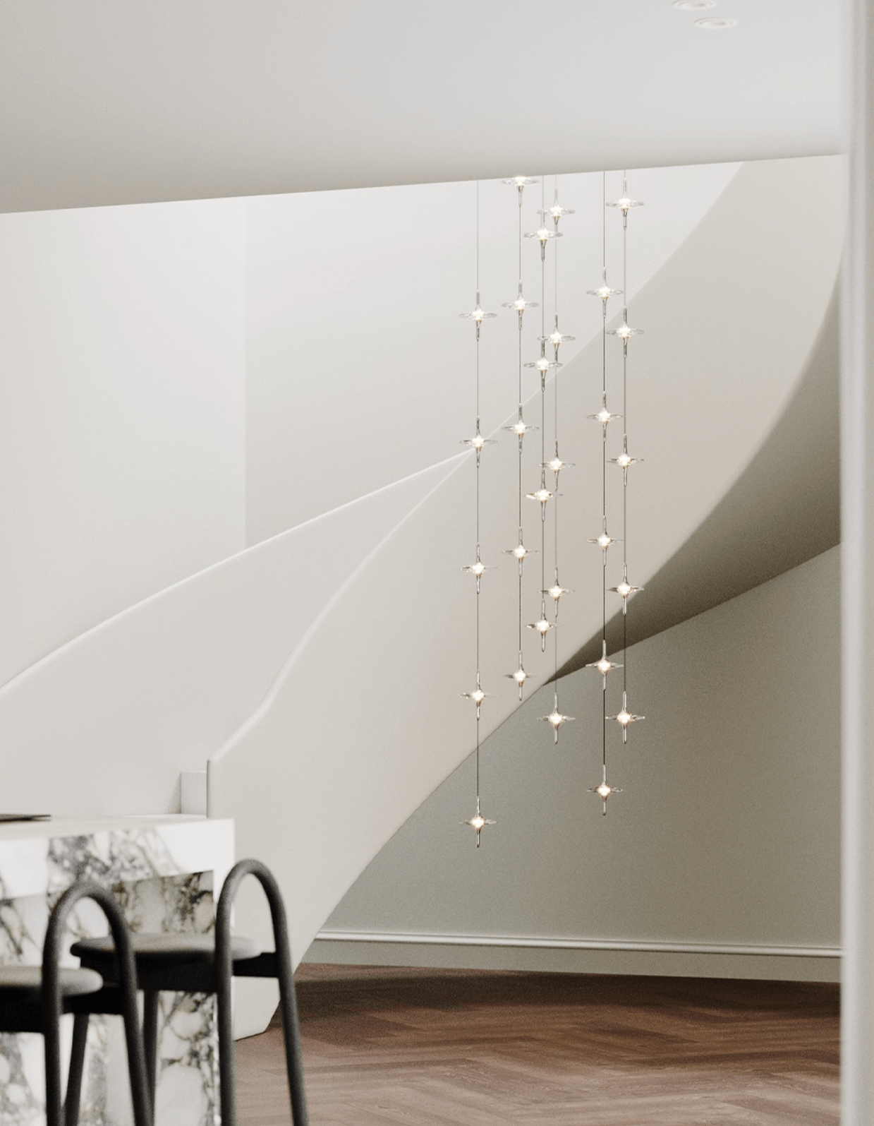 Varcienne Starfall Staircase Chandelier