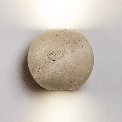 Travian Travertine Globe Wall Sconce