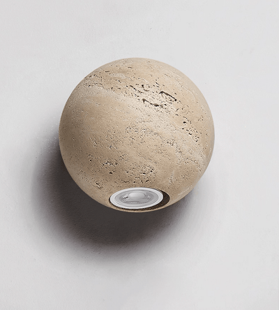 Travian Travertine Globe Wall Sconce