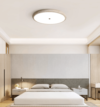 Taveria Travertine Halo Ceiling Light