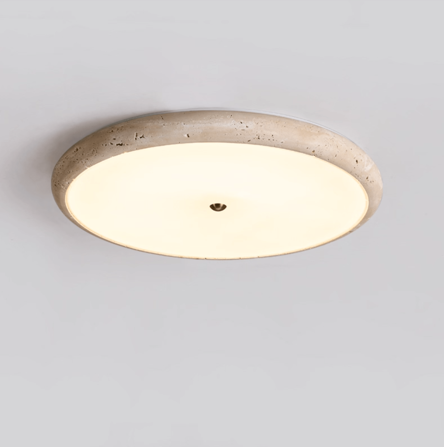 Taveria Travertine Halo Ceiling Light