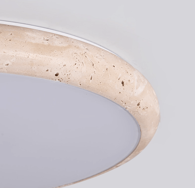 Taveria Travertine Halo Ceiling Light