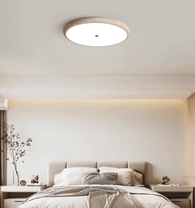 Taveria Travertine Halo Ceiling Light