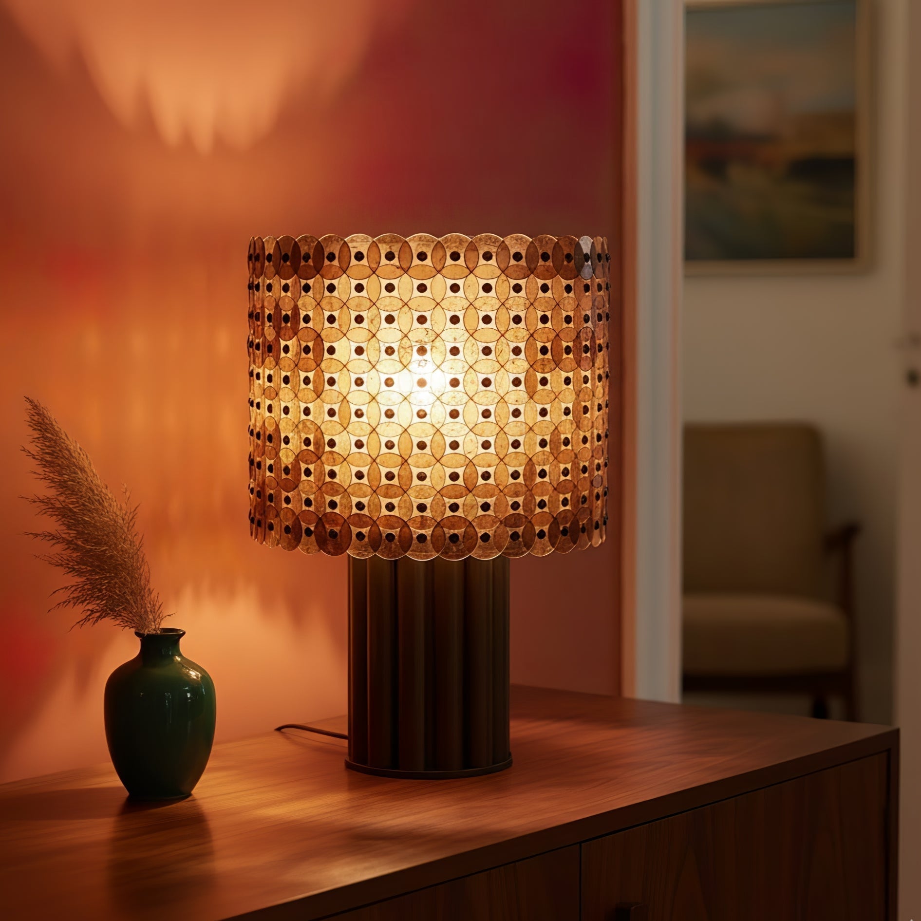 Calaliella Disc Lattice Table Lamp