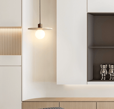 Tavuia Travertine Halo Pendant Light