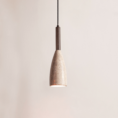Nerian Travertine Teardrop Pendant Light