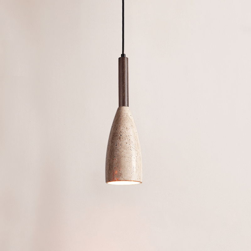 Nerian Travertine Teardrop Pendant Light