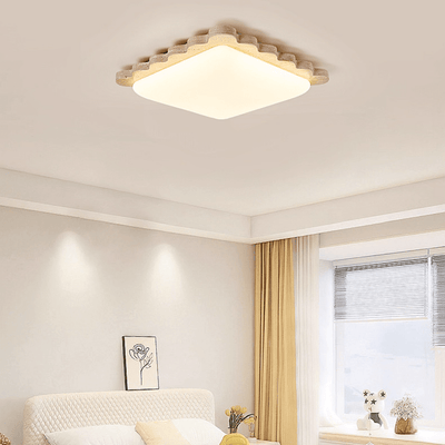 Crestwood Travertine Scallop Edge Ceiling Light