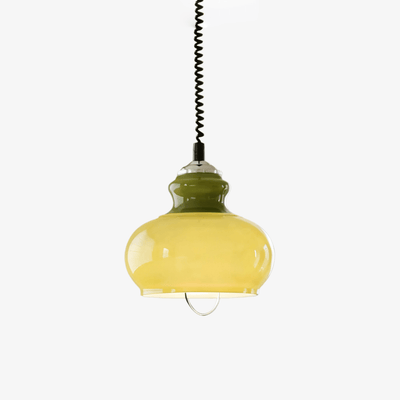 Amber Coil Glass Pendant Light