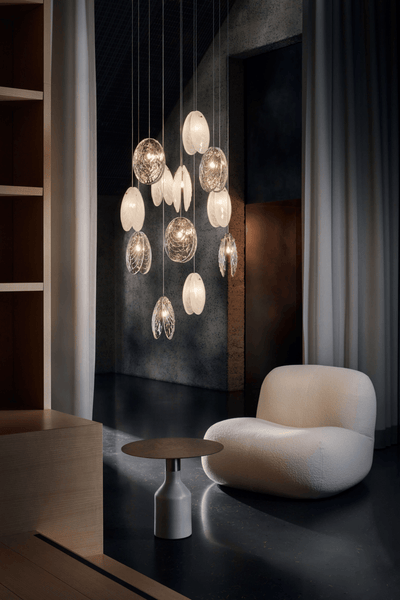 Thalassic Shell Architectural  Cluster Chandelier