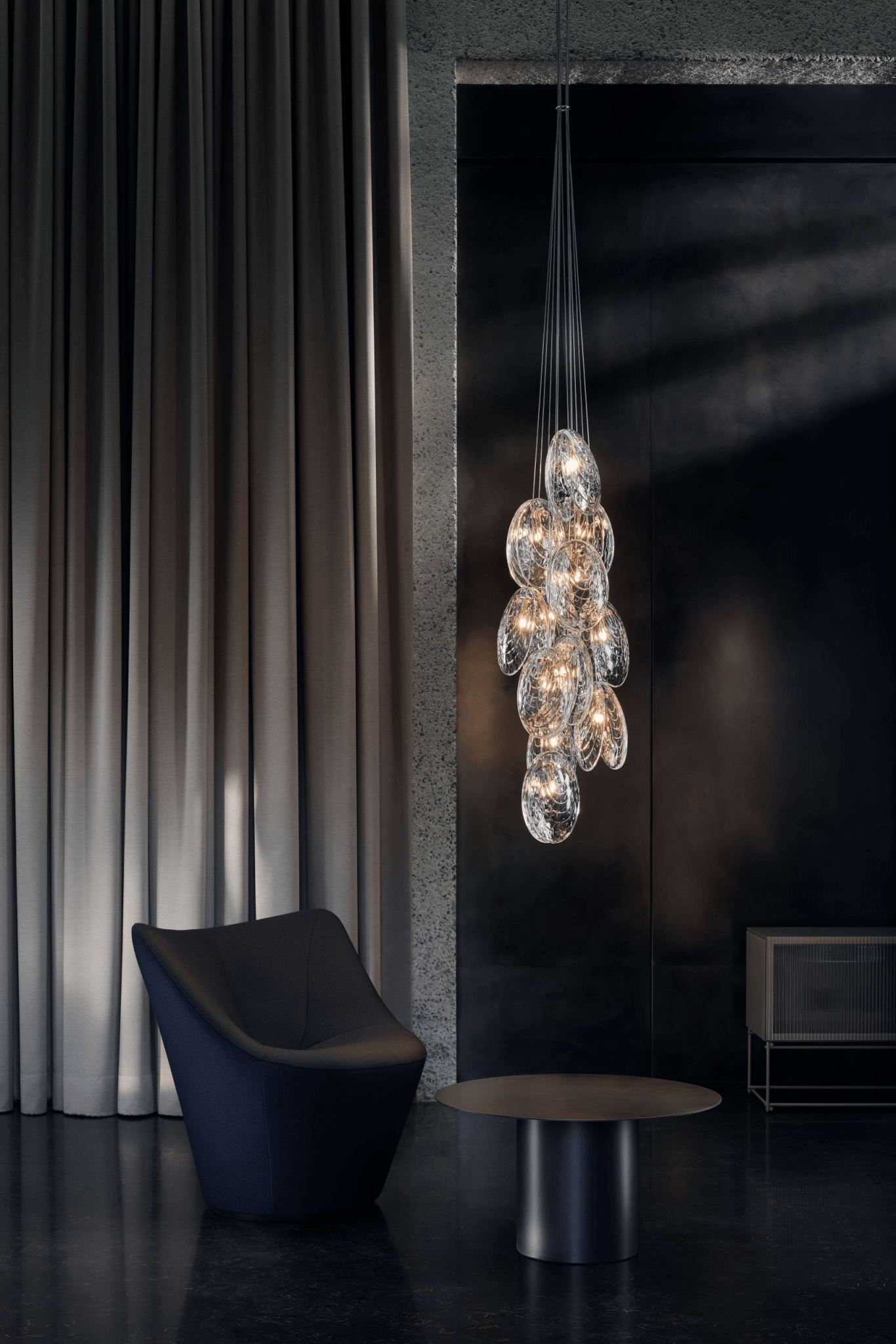 Thalassic Shell Architectural  Cluster Chandelier
