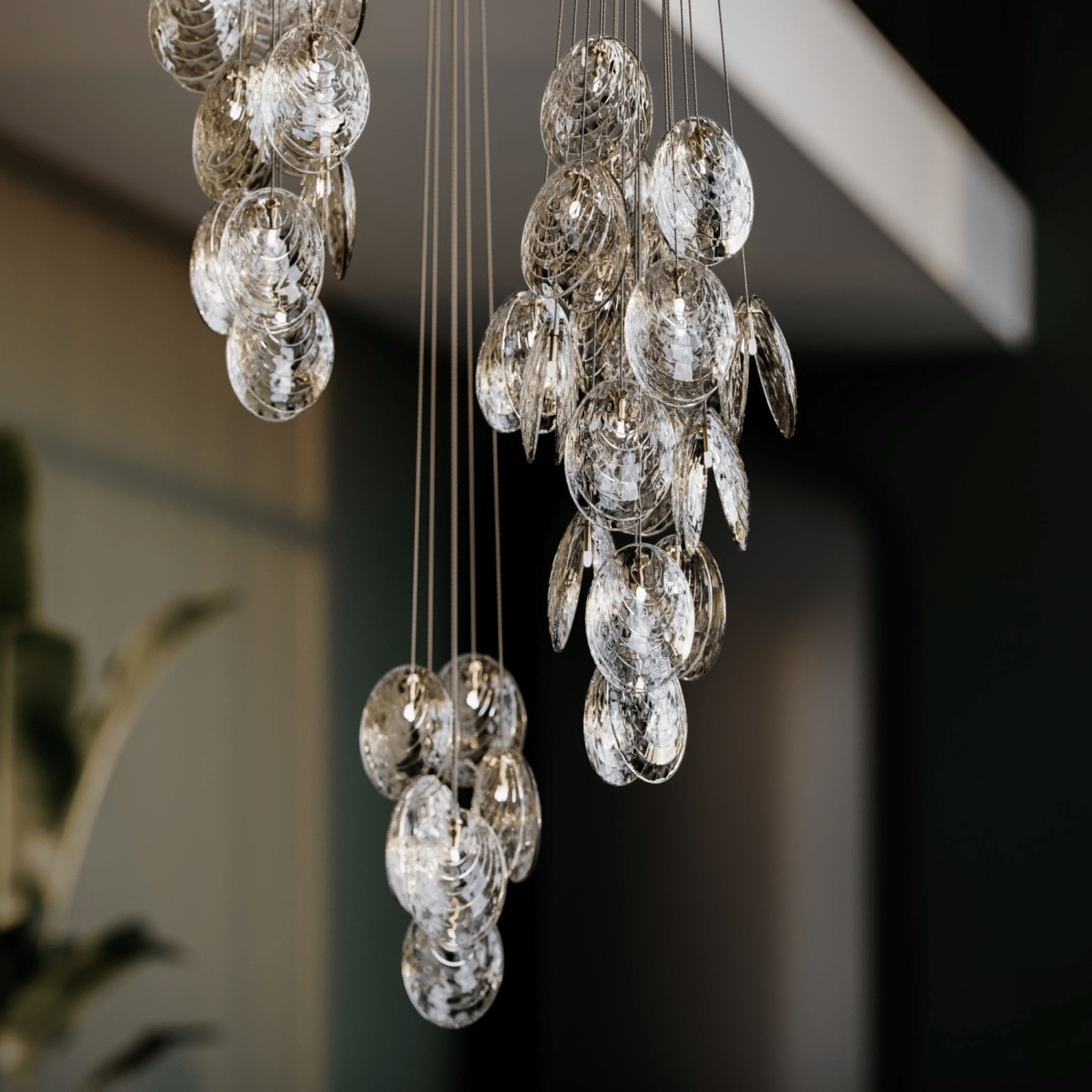 Thalassic Shell Architectural  Cluster Chandelier