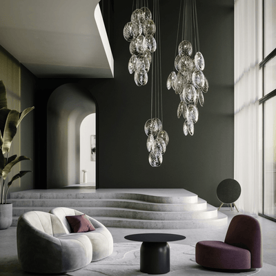 Thalassic Shell Architectural  Cluster Chandelier