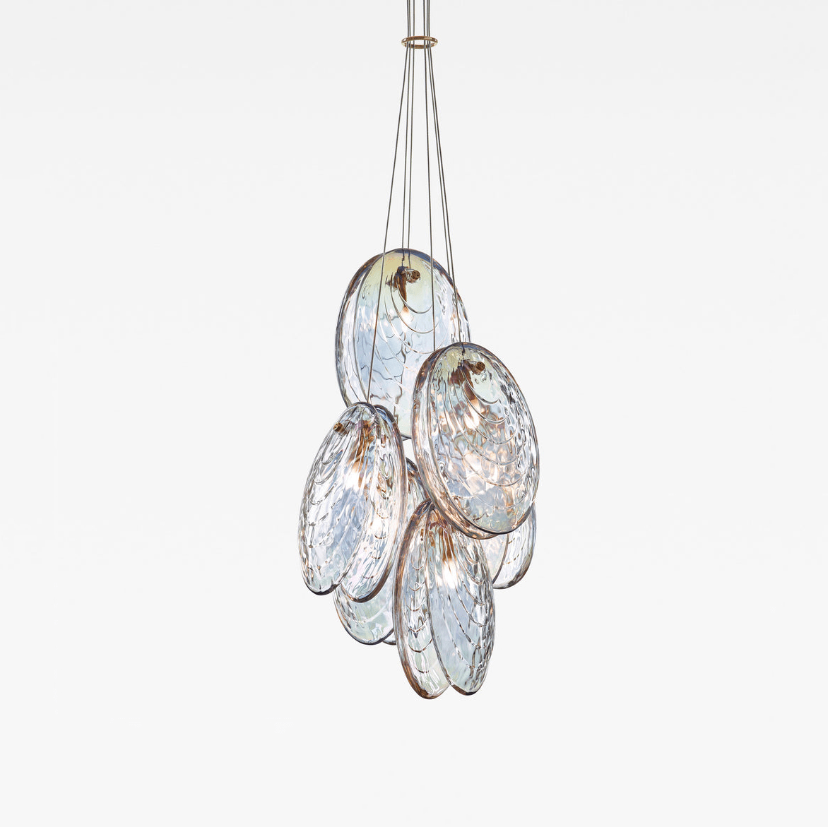 Thalassic Shell Architectural  Cluster Chandelier