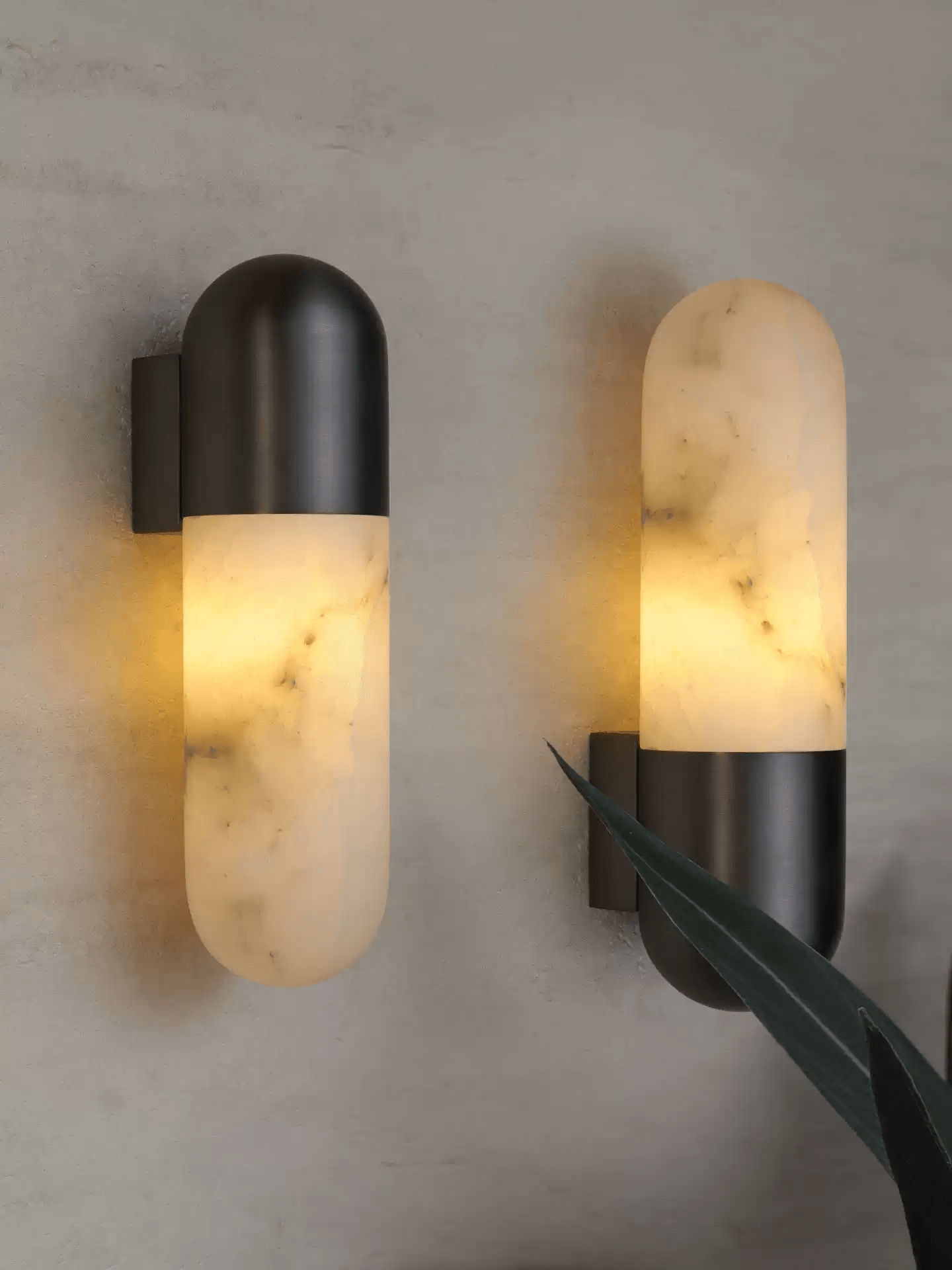 Lucan Capsule Alabaster Sconce