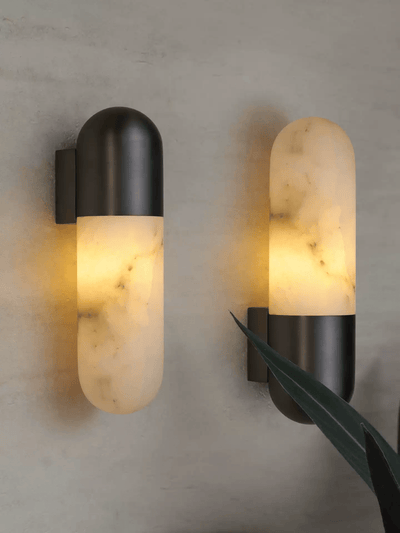 Lucan Capsule Alabaster Sconce