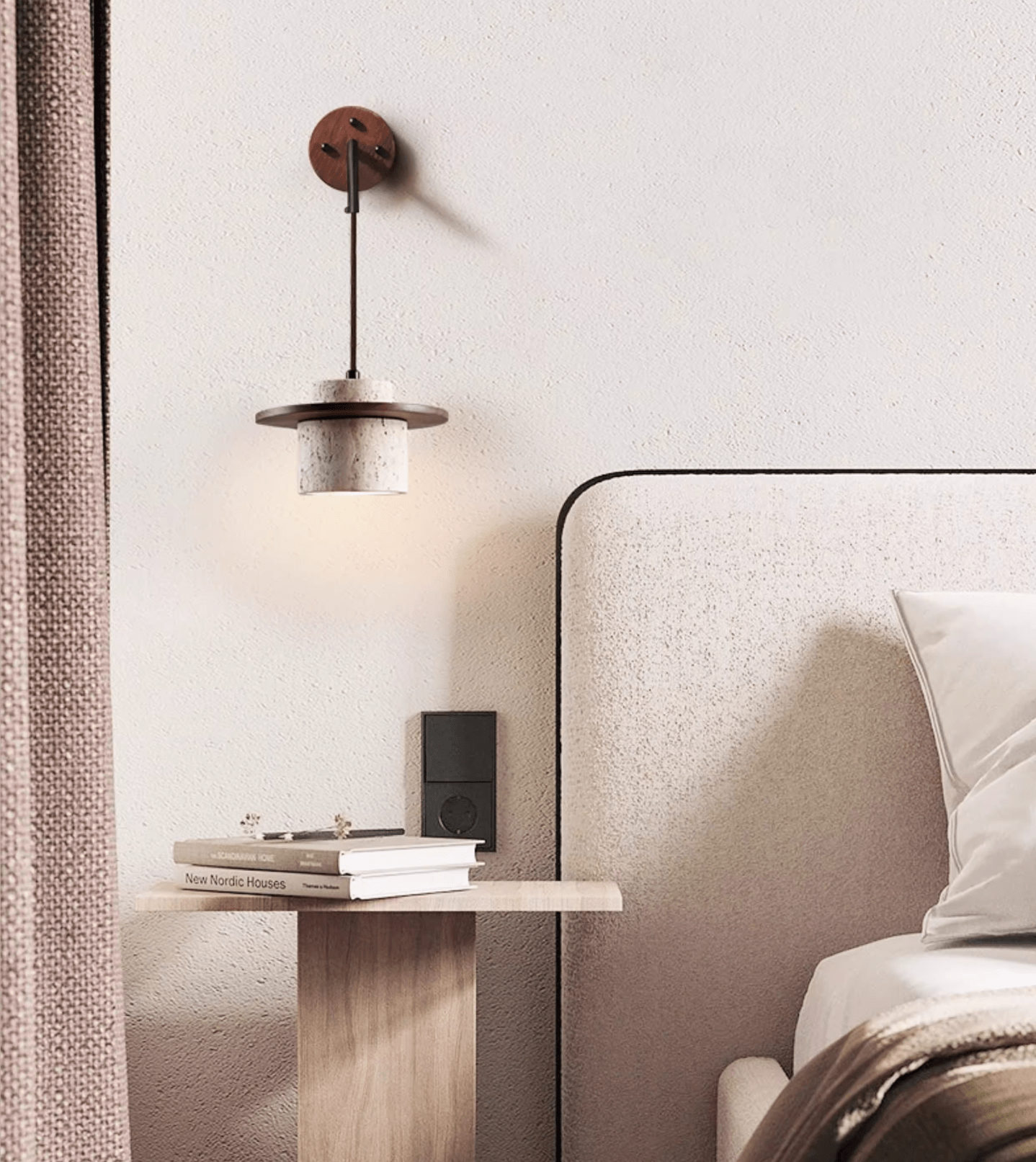 Neririse Cylindrical Stone Sconce