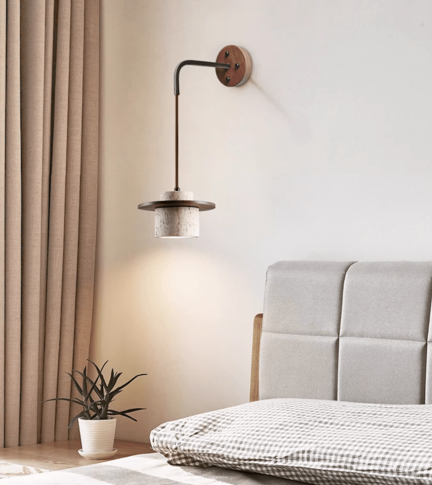 Neririse Cylindrical Stone Sconce