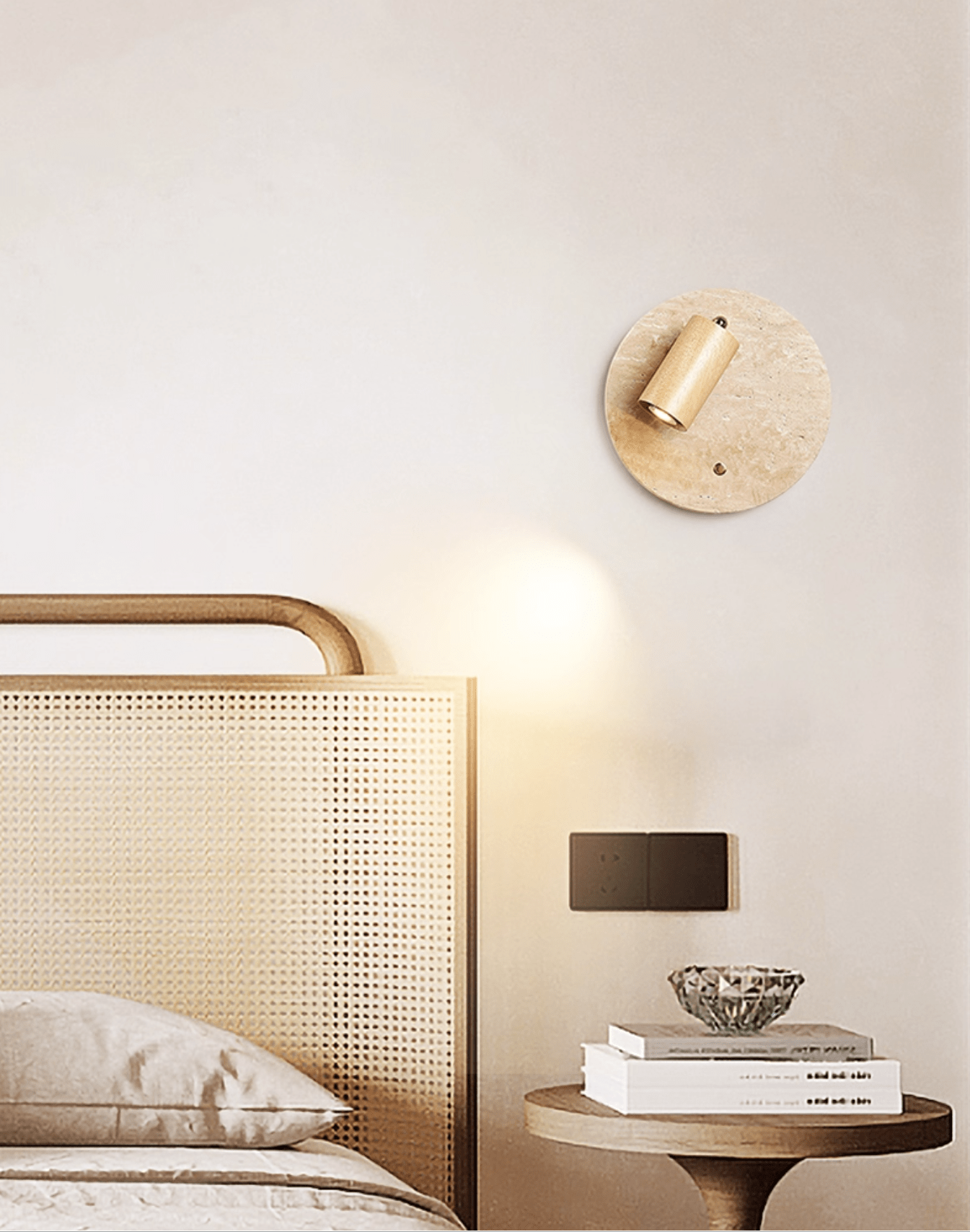 Vantorel Travertine Spot Wall Sconce