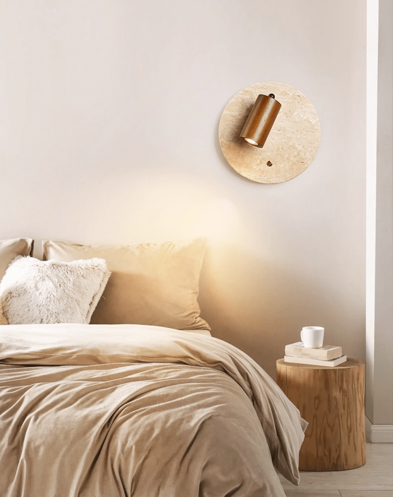 Vantorel Travertine Spot Wall Sconce