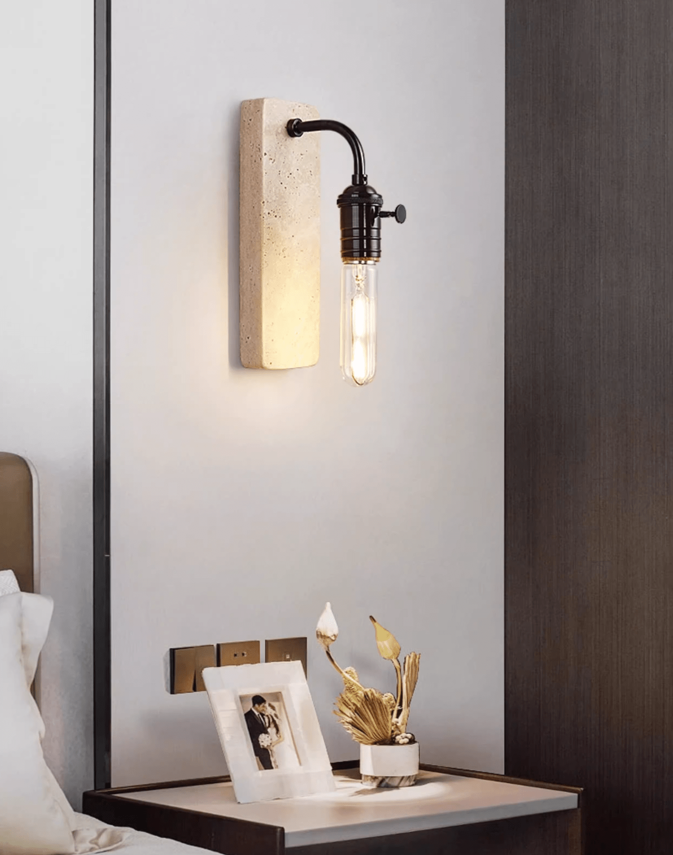 Alistair Industrial Stone Sconce