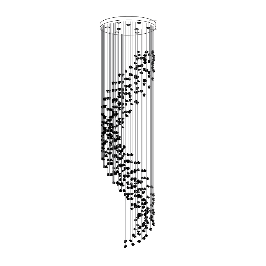 Elmsley Raw Crystal Chandelier