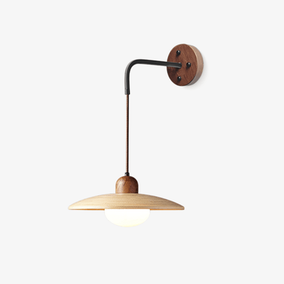 Sylaaria Wooden Saucer Wall Sconce