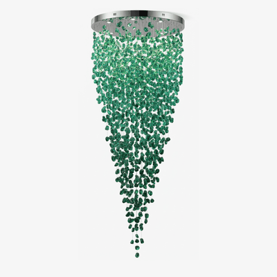 Polychrome Mineral Quartz Cascade Chandelier
