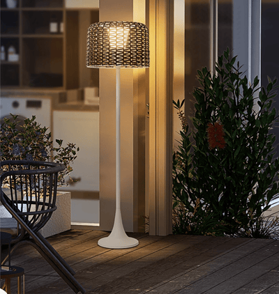Callum Woven Solar Floor Lamp