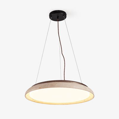 Aeron Travertine Lunar Halo Pendant